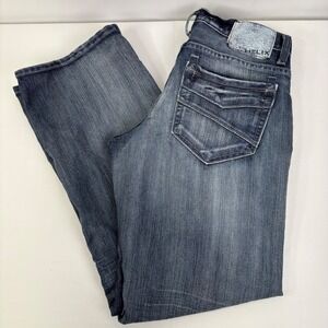 Helix Men's Loose Straight Leg Jeans Blue Wash Y2K Grunge Denim 29x30 (29x29.5)